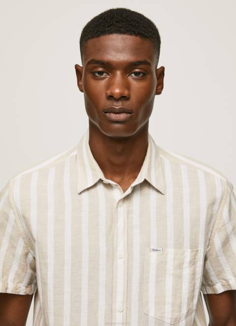 Pepe Jeans Latimer Short Sleeved Shirt Men Malt Z22X1061