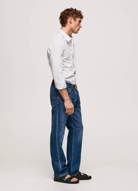 Pepe Jeans Lawrence Slim Fit Poplin Shirt Men Bleach Blue Z22X1050