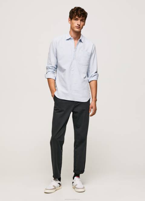 Pepe Jeans Lawson Regular Fit Oxford Shirt Men Bleach Blue Z22X1052