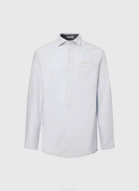 Pepe Jeans Lawson Regular Fit Oxford Shirt Men Bleach Blue Z22X1052