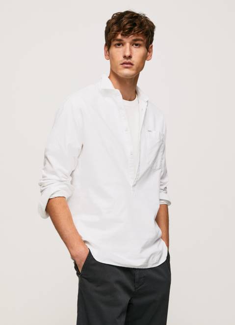 Pepe Jeans Lawson Regular Fit Oxford Shirt Men White Z22X1044