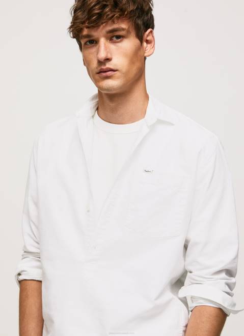 Pepe Jeans Lawson Regular Fit Oxford Shirt Men White Z22X1044