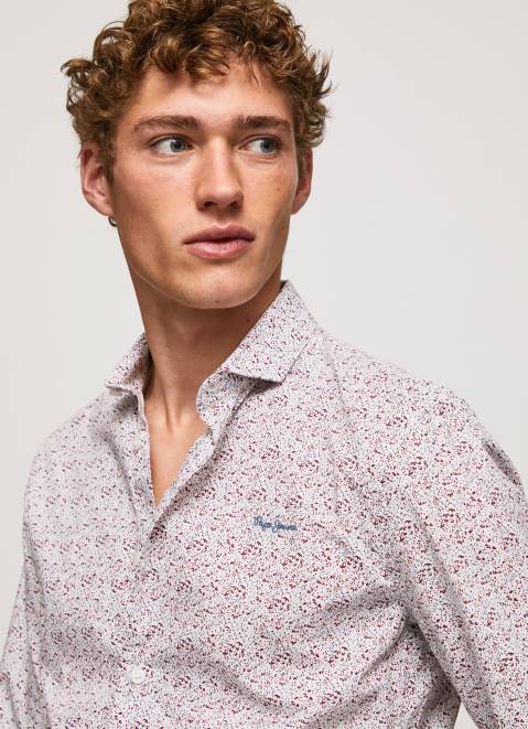 Pepe Jeans Lenora Slim Fit Poplin Shirt Men White Z22X1075