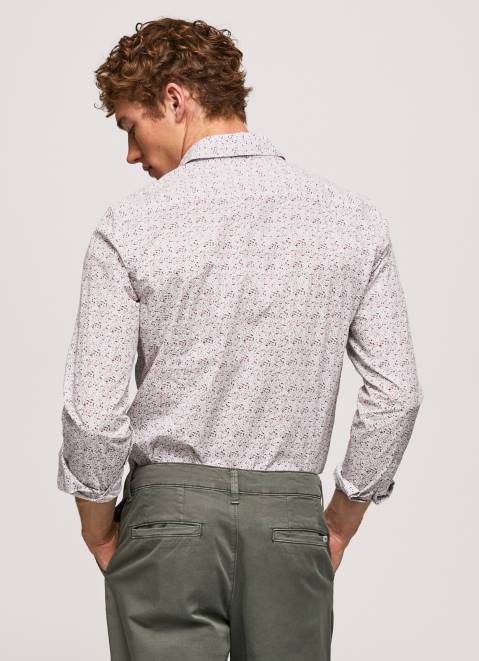 Pepe Jeans Lenora Slim Fit Poplin Shirt Men White Z22X1075