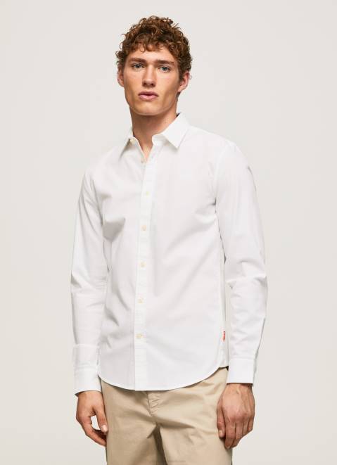 Pepe Jeans Limerick Slim Fit Shirt Men White Z22X1024