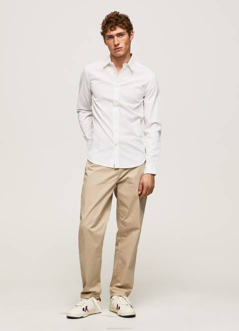 Pepe Jeans Limerick Slim Fit Shirt Men White Z22X1024