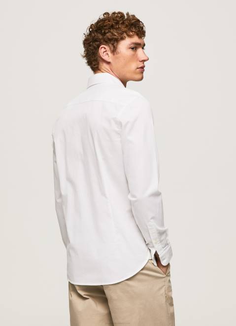 Pepe Jeans Limerick Slim Fit Shirt Men White Z22X1024