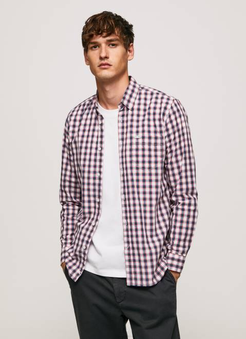 Pepe Jeans Load Two-Toned Checkered Shirt Men Jarman Z22X1066