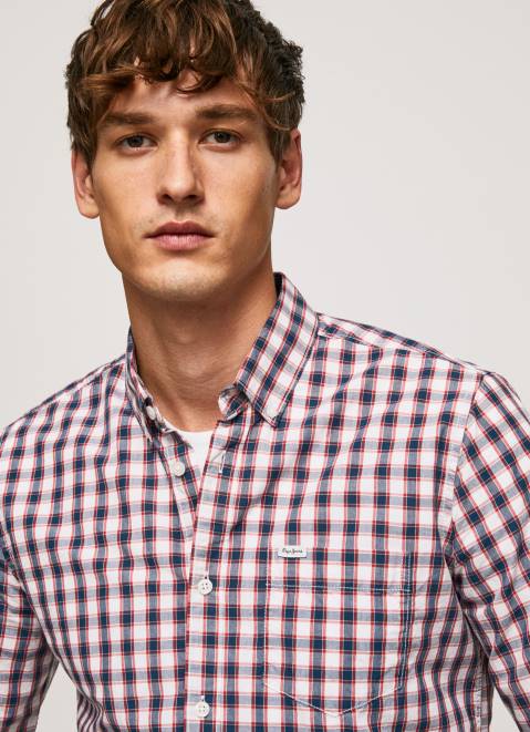 Pepe Jeans Load Two-Toned Checkered Shirt Men Jarman Z22X1066