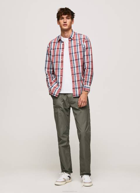 Pepe Jeans Loick Checkered Poplin Shirt Men Multi Z22X1067