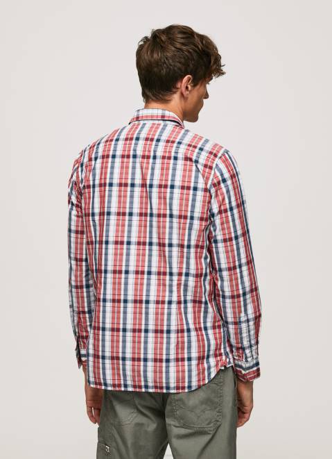 Pepe Jeans Loick Checkered Poplin Shirt Men Multi Z22X1067