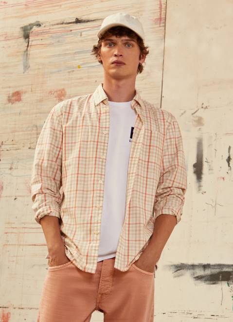 Pepe Jeans Lory Checkered Poplin Shirt Men Multi Z22X1068