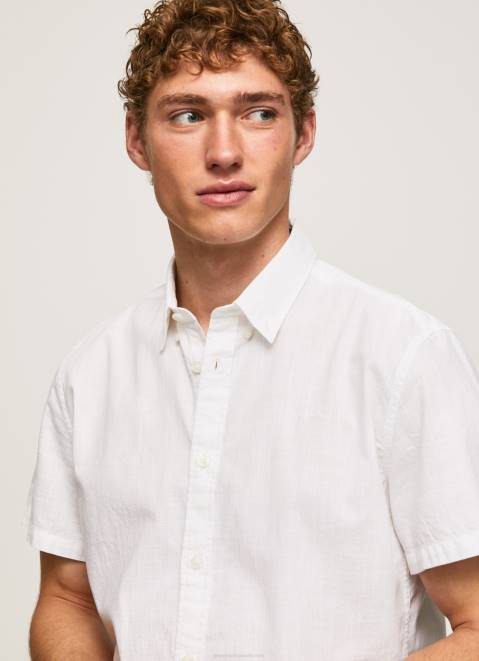 Pepe Jeans Lothersdale Short Sleeved Shirt Men White Z22X1069