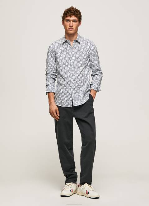 Pepe Jeans Lou Slim Fit Poplin Shirt Men White Z22X1070