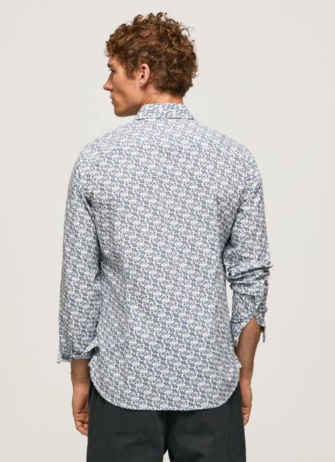 Pepe Jeans Lou Slim Fit Poplin Shirt Men White Z22X1070