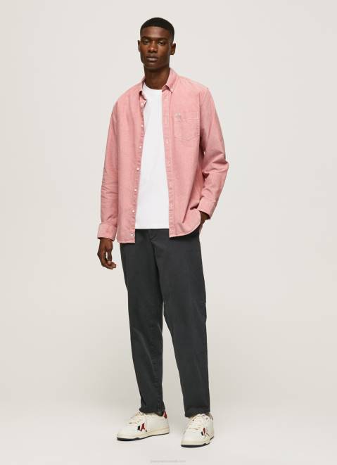 Pepe Jeans Lowell Regular Fit Oxford Shirt Men Cloudy Pink Z22X1048