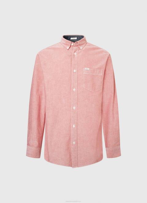 Pepe Jeans Lowell Regular Fit Oxford Shirt Men Cloudy Pink Z22X1048