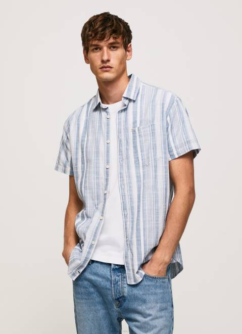 Pepe Jeans Luther Slim Fit Striped Shirt Men Jarman Z22X1056