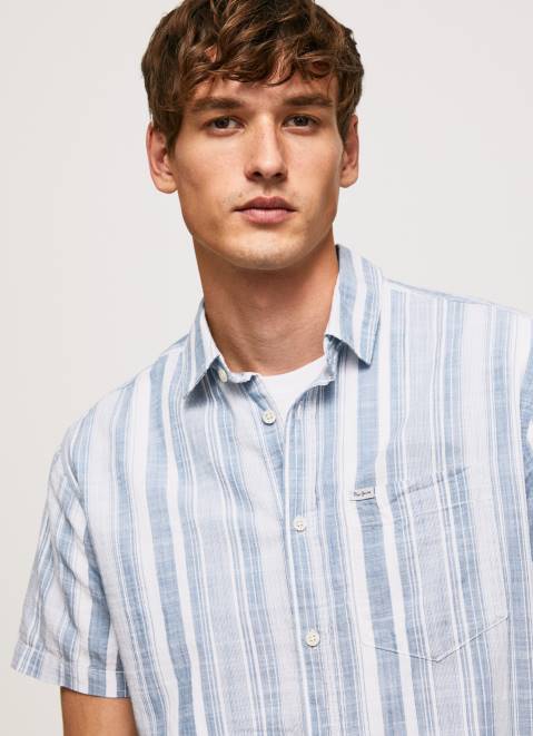 Pepe Jeans Luther Slim Fit Striped Shirt Men Jarman Z22X1056