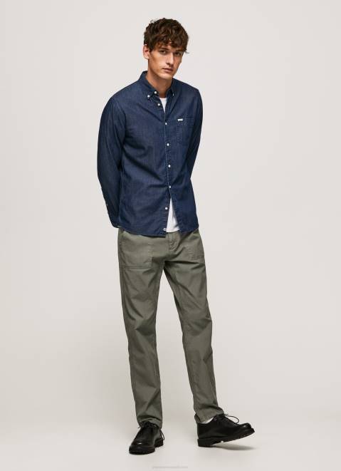 Pepe Jeans Parton Denim Shirt Men Denim Z22X1035