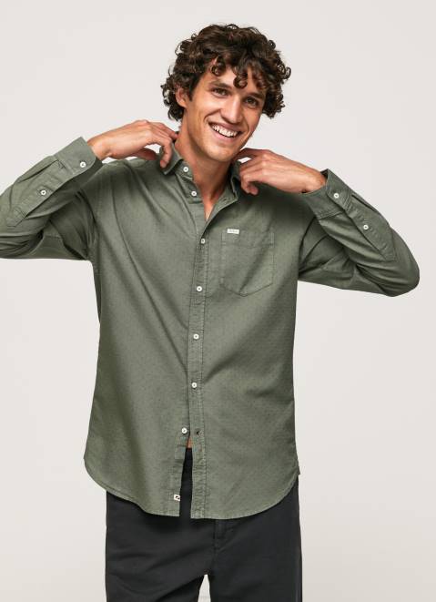 Pepe Jeans Regular Fit Dobby Shirt Men Casting Z22X1043
