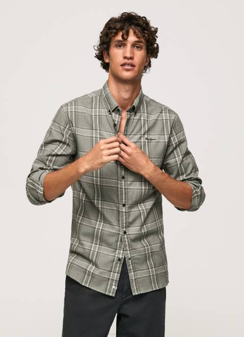 Pepe Jeans Slim Fit Checked Shirt Men Casting Z22X1036
