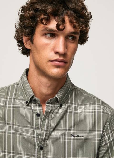 Pepe Jeans Slim Fit Checked Shirt Men Casting Z22X1036
