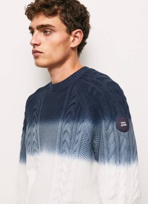 Pepe Jeans Perseo Cable Knit Jersey Men White Z22X851