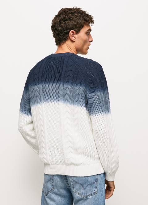 Pepe Jeans Perseo Cable Knit Jersey Men White Z22X851