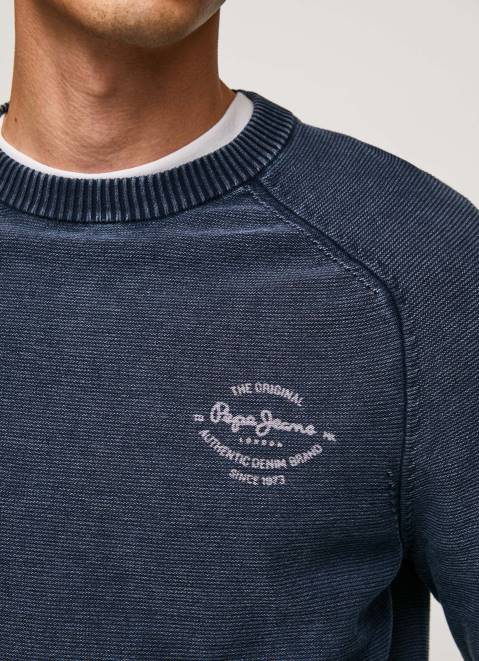 Pepe Jeans Pick Rounded Collar Jersey Men Indigo Z22X858