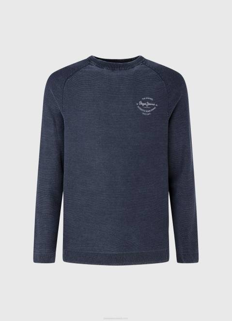 Pepe Jeans Pick Rounded Collar Jersey Men Indigo Z22X858