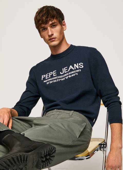 Pepe Jeans Pluton Rounded Collar Jersey Men Dulwich Z22X850