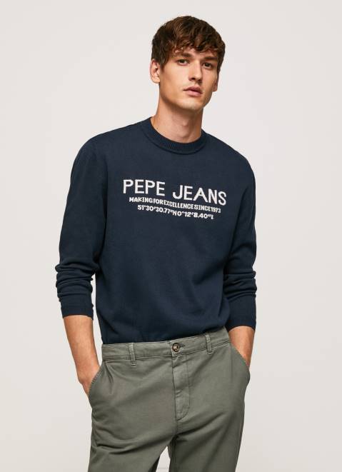 Pepe Jeans Pluton Rounded Collar Jersey Men Dulwich Z22X850