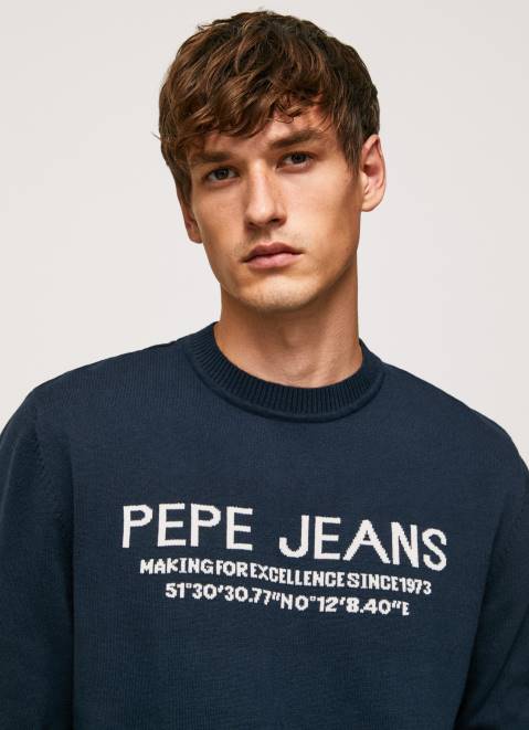 Pepe Jeans Pluton Rounded Collar Jersey Men Dulwich Z22X850