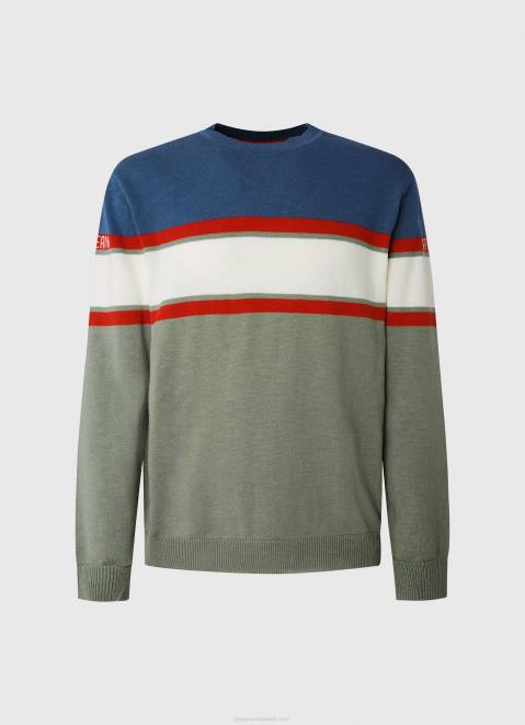 Pepe Jeans Striped Print Cotton Jersey Men Casting Z22X849