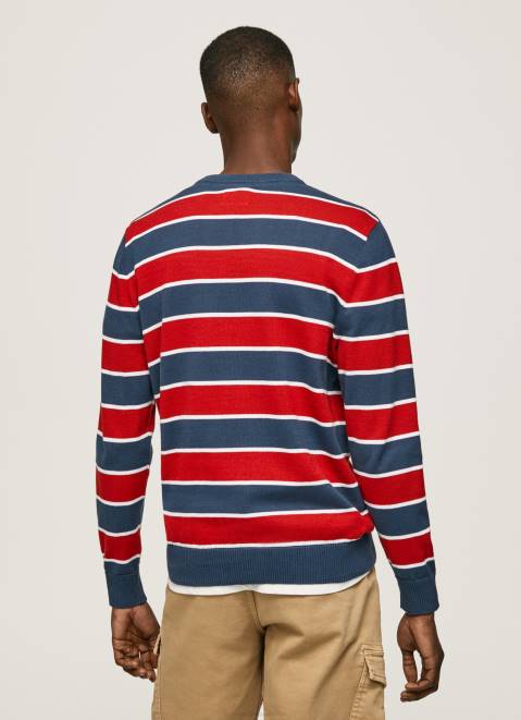 Pepe Jeans Striped Print Cotton Jersey Men Multi Z22X861