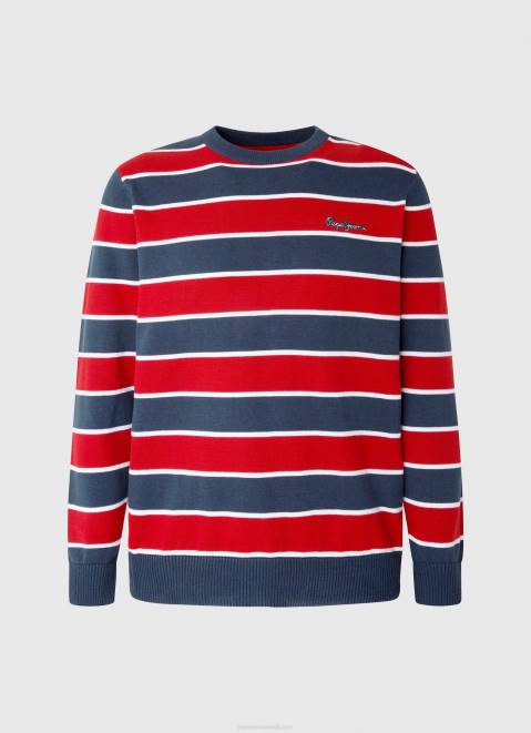 Pepe Jeans Striped Print Cotton Jersey Men Multi Z22X861