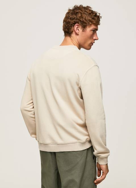 Pepe Jeans Acid Washed Cotton Jumper Men Malt Z22X886