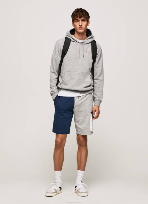 Pepe Jeans Adjustable Cotton Hoodie Men Grey Marl Z22X896