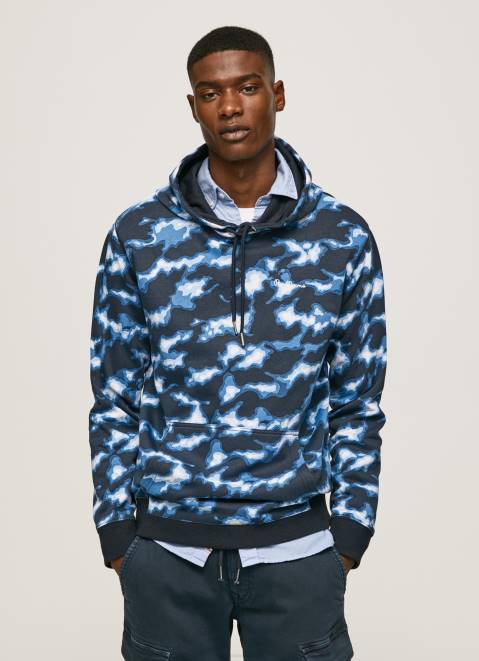Pepe Jeans Camouflage Printed Jumper Men White Z22X879