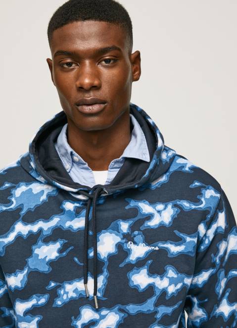 Pepe Jeans Camouflage Printed Jumper Men White Z22X879