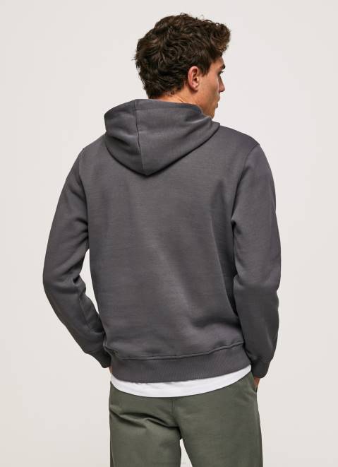 Pepe Jeans Cotton Hoodie Men Washed Black Z22X875