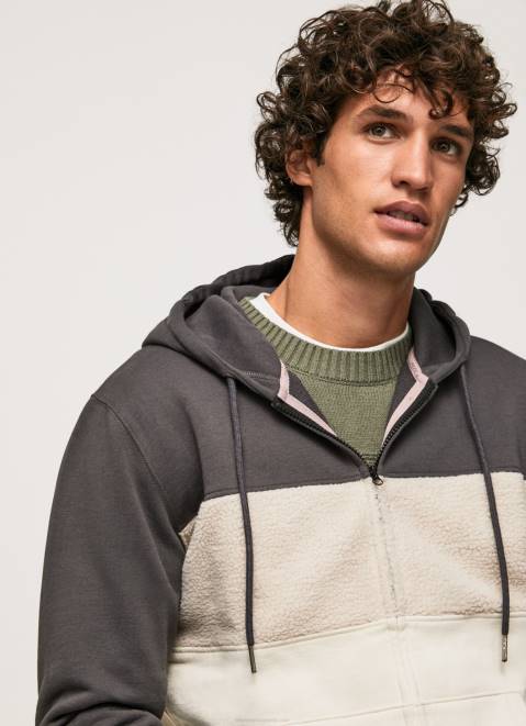 Pepe Jeans Cotton Zipper Jumper Men Washed Black Z22X892