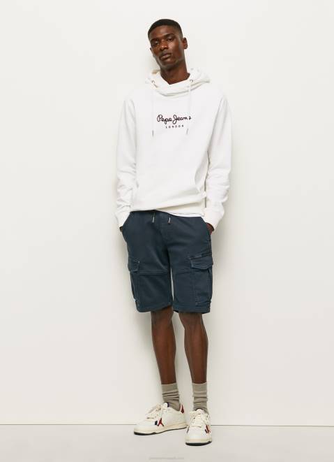 Pepe Jeans High Density Logo Jumper Men White Z22X903