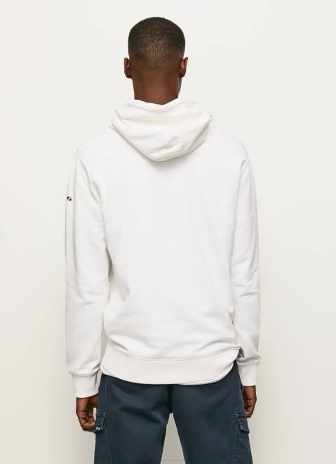 Pepe Jeans High Density Logo Jumper Men White Z22X903