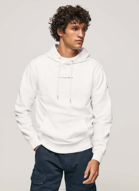 Pepe Jeans Hooded Cotton Jumper Men White Z22X910