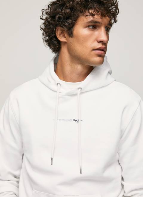 Pepe Jeans Hooded Cotton Jumper Men White Z22X910