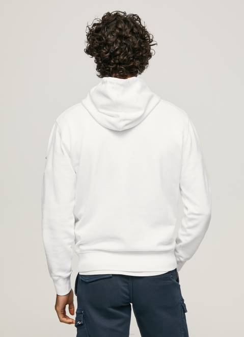 Pepe Jeans Hooded Cotton Jumper Men White Z22X910