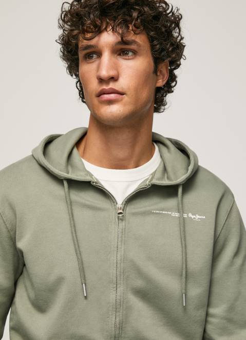 Pepe Jeans Logo Jumper With Zipper Men Casting Z22X912