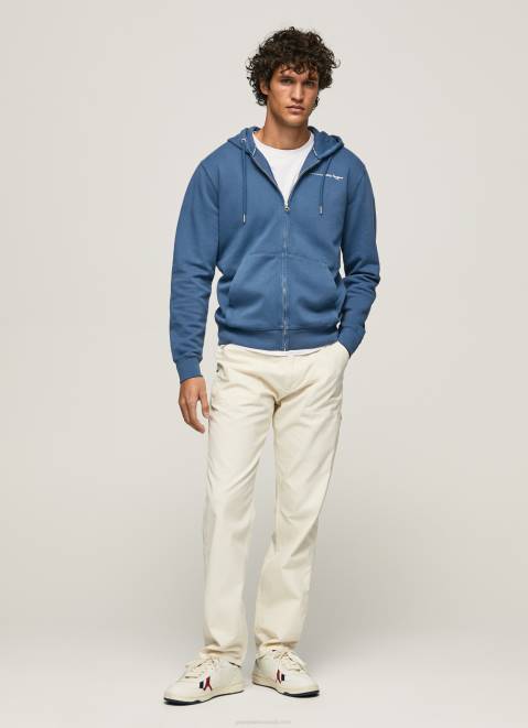 Pepe Jeans Logo Jumper With Zipper Men Jarman Z22X911